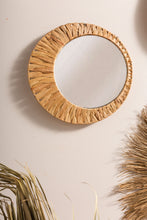 Load image into Gallery viewer, Crescent Mirror - Rattan Wicker