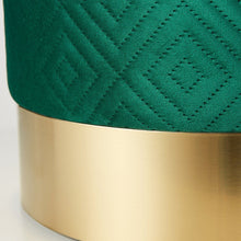 Load image into Gallery viewer, Diamond Cut Velvet Stool