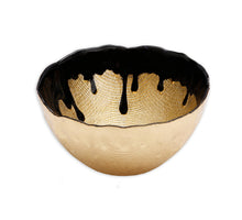 Load image into Gallery viewer, Black Rim and Gold Fusion Bowl
