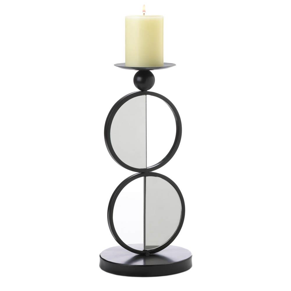 Split Mirrored Candle Holder